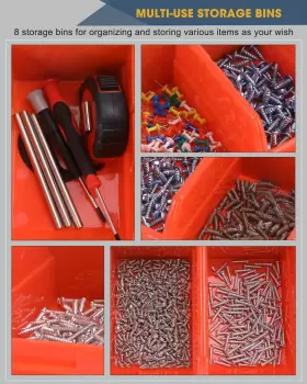 769293466114 WELLMALL Wall Storage Bins Steel Rails Gar #3