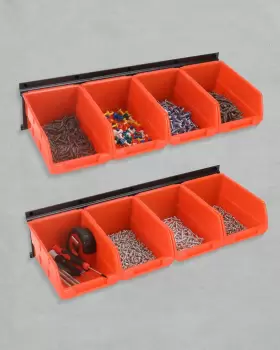 769293466114 WELLMALL Wall Storage Bins Steel Rails Gar