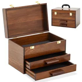 CHI-WEYSAT-1756 WEYSAT Mini Wooden Tool Box Drawers Top