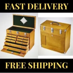 62585 WINDSOR DESIGN Wood Tool Chest Cabinet Stain Drawers