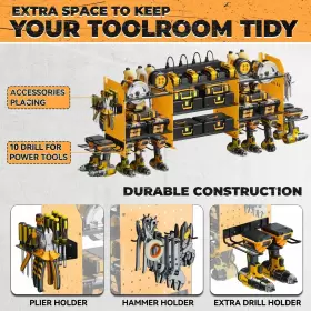 735530254981 WIWIDRM Power Tool Organizer Wall Mount Charging #2