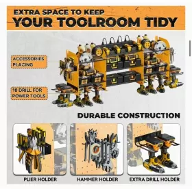 735530255025 WIWIDRM Power Tool Organizer Wall Mount Charging