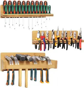 313046975981 WOKYY Screwdriver Rack Wall Mount Wood Pliers