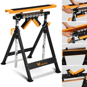 786833880896 WORKESS Roller Stand Stable Saw Horses Vshaped