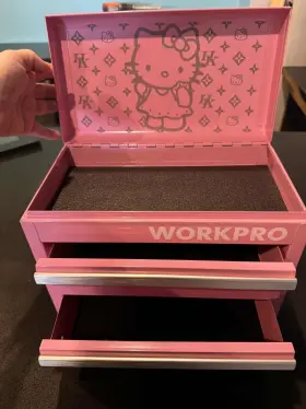 082145 WORKPRO Mini Tool Box Drawer Liner Magnetic Tab Chest