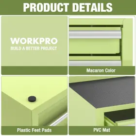 082146 WORKPRO Mini Tool Box Chest Drawer Top Storage #3