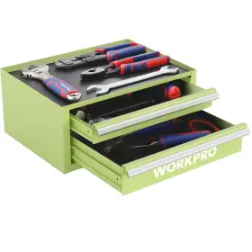 082146 WORKPRO Mini Tool Box Chest Drawer Top Storage