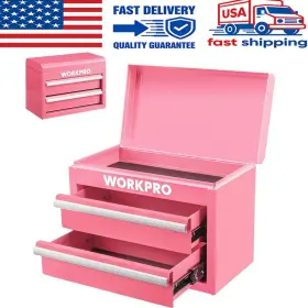 082164 WORKPRO Mini Tool Box Top Chest Drawers Storage