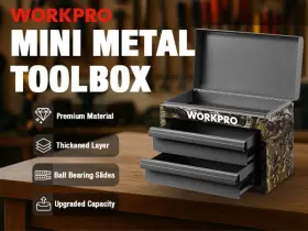 082170 WORKPRO Mini Tool Box Top Chest Drawer Multipurpose