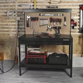 47702077 WORKPRO Workbench Drawers Storage Resist Steel Led #3