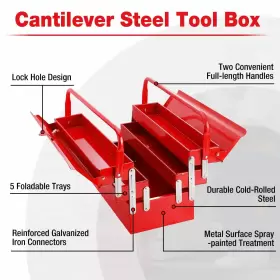 W082075AE WORKPRO Tool Box Cantilever Folding Storage #2