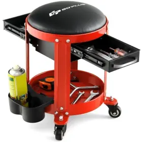 AU10008 WORKSHOP Rolling Mechanic Garage Stool Storage Drawer