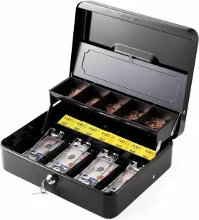 CASHBOX-419 WOT I Steel Cash Box Tray Key Lock