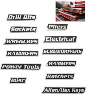 MTBL1 WULVE Magnetic Tool Box Labels Toolbox General Organ