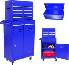 691163055862 XSHELLEY Rolling Tool Chest Box Wheels Storage