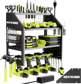 NEW-4JI-BLACK-KING YFFSRJDJ Power Tool Organizer Wall Mount
