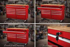 792363574402 YUKON Mobile Storage Cabinet Solid Wood Top