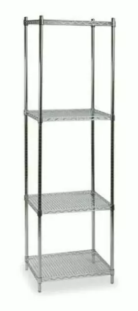 2KPF8 ZORO SELECT Wire Shelving Unit Shelves