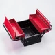 TONE BX420S Tool Case Red Metal Chest Box Double V-Shape Folding Handle Storage 