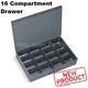 Metal 16 Hole Storage Bolt Bin Cabinet Tray Box Nuts Bolts Fasteners Screws