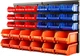 HORUSDY Wall Mounted Storage Bins Parts Rack 30PC Organizer Garage Plastic Shop