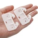 Litoexpe 11 Pieces White Plastic Drawer Guides Rear Drawer Replacement Guides...