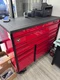 Snap-On 54" 10-Drawer Double-Bank Masters Series Bed Liner Top Roll Cab (Red)