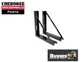 Buyers Products 1701006, 18x18" Welded Black Formed Steel Mounting Brackets