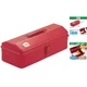 Compact Y-350-R Tool Box: Stylish Red Alloy Steel, 14.8 x 6.4 x 4.8-Inch Design