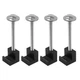 4PCS Truck Tool Box Mounting Kit,Aluminum Alloy 1.09x1.07x1.04 inch, Black 
