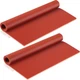 Fabbay 2 Pcs Silicone Rubber Sheet 12'' x 12'', 1/8'' Flexible High Red, Red 