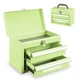 WORKPRO Mini Metal Tool Box Portable Tool Chest With 2 Drawers Lockable Latches
