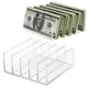 Hipiwe 2-Pack Acrylic File Organizer for Sorting Mail - 5 Slots Transparent