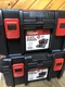 Lot Of 2 Hyper Tough AD18-04308 16-Inch Tool Box W/ Lid Organizers Black New