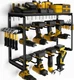 Spampur Power Tool Organizer, 8 Drill Holders Wall Mount, 3 Layer Heavy Duty