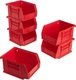 Akro-Mils 30210 AkroBins Plastic Storage Bins, Space-Saving 6 Pack, Red 