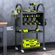 KAFAHOM Power Tool Organizer - 4 Tier Rolling Tool Cart with 8-12 Drill Holder,T