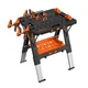 Pony Portable Folding Work Table, 2-in-1 as Sawhorse  Workbench, 31&rdquo; W&times;25&rdquo; D&times;...