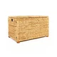 happimess HPM9005A Anada Wicker Weave 30" Storage Trunk, Wooden Frame/Water H...