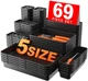 【More Larger Size】A LUGEI【69 PCS 5 Size】 Tool Box Organizer Tray Divider