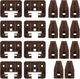 Ripeng 20 Set Plastic Drawer Slides and Guides Replacement Part... 
