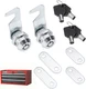 Silver Tool Box Locks with Keys Compatible with Craftsman Tool Box, 5/8"(17mm) T