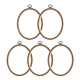 PATIKIL 7x5.9inch Embroidery Hoops, 5Pieces Imitated Wood Oval 