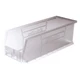 AKRO-MILS 30234SCLAR Hang and Stack Bin,Clear,Plastic,5 in 4KER8