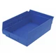 Akro-Mils 30150Blue Shelf Storage Bin, Plastic, Blue, 4 In H, 8 3/8 In W, 11