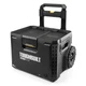 ToughBuilt Portable 2-in-1 Rolling Tool Box, Wheels & Stackable Design, Black