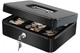 KYODOLED Large Cash Box with Removable Money Tray, Key Lock Large, Black