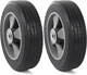 AR-PRO (2-Pack) 8" X 2" Flat Free Solid Rubber Tire and Wheel, 3/4" & 5/8" & 1/2