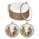 PATIKIL 8inch Embroidery Hoops, 10Pieces Imitated Wood Circle Frame Cross Sti...