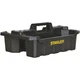 (3)-Stanley Black Plastic 2 Compartment Tool Storage Tote Tray STST41001